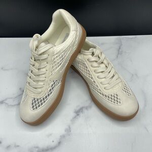 Dolce Vita 7.5 Ivory Mesh Sneakers with Tan Sole-New in box